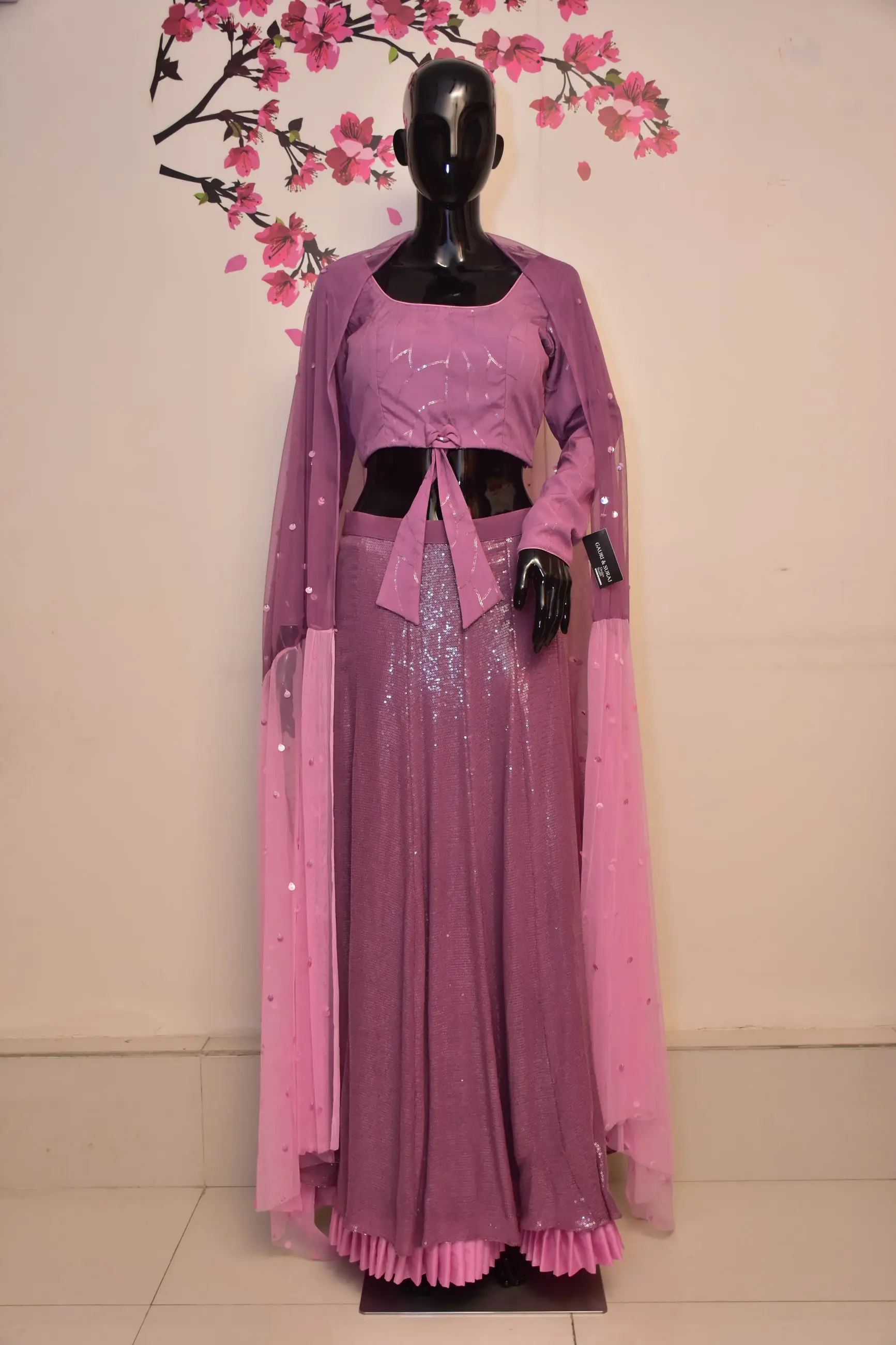 Lilac Peplum Set