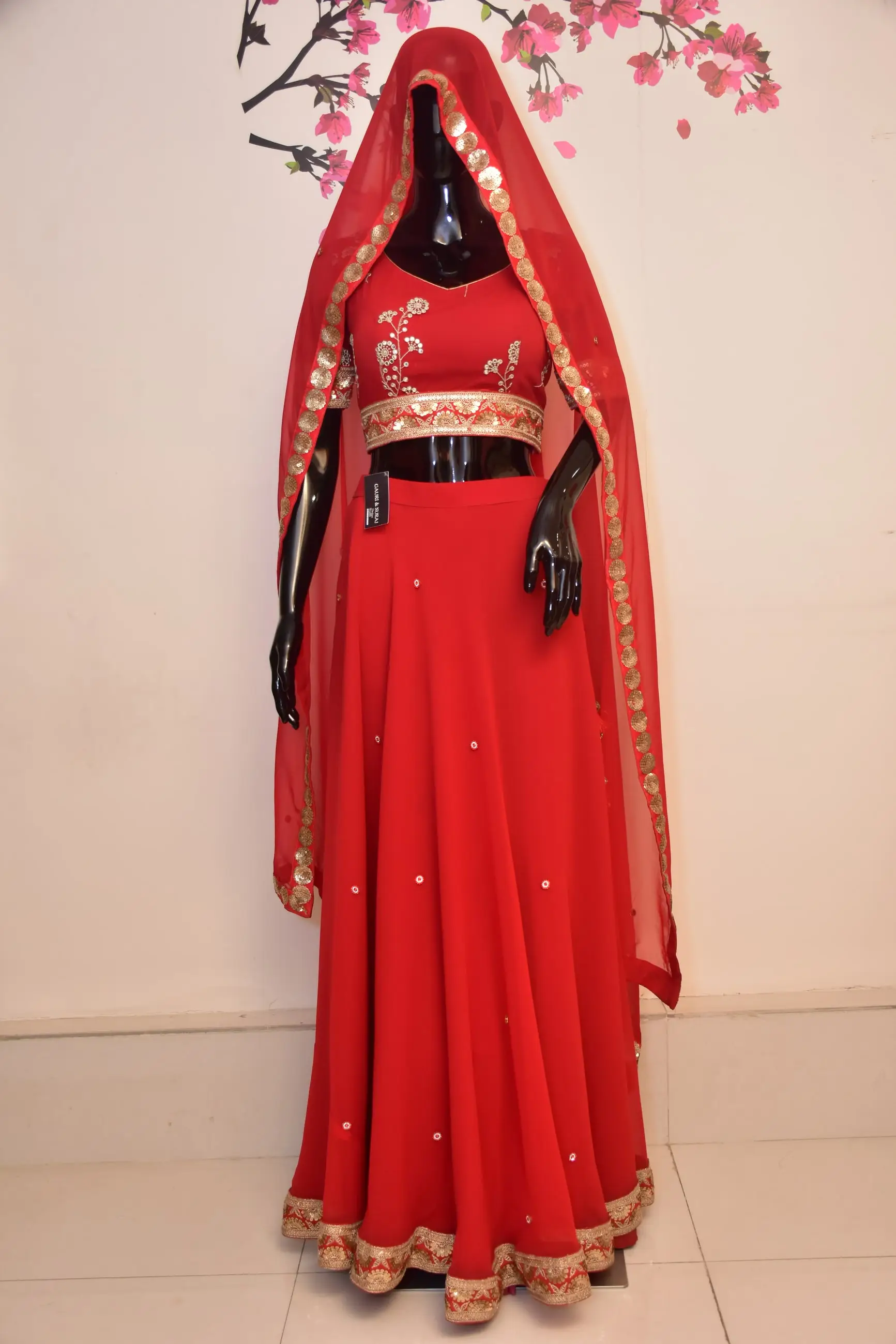 Scarlet Bridal Lehenga